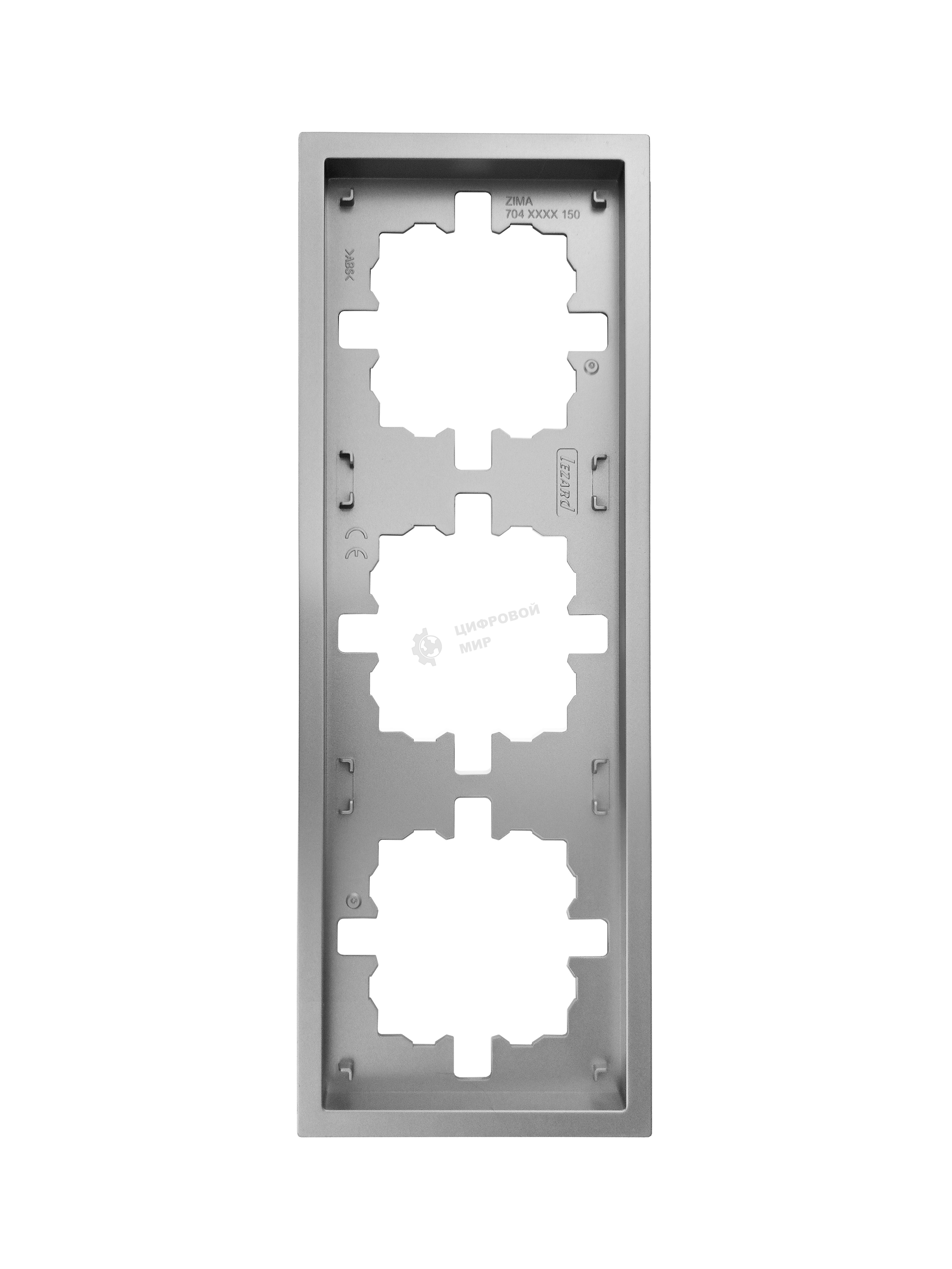 Рамка 3-мест. горизонт. ZIMA серый матовый LEZARD 704-7400-148