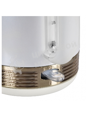 Чайник электрический Hyundai HYK-S4500 1.7 л, 2200 Вт, жемчужный/золотистый (корпус: нержавеющая сталь/пластик)