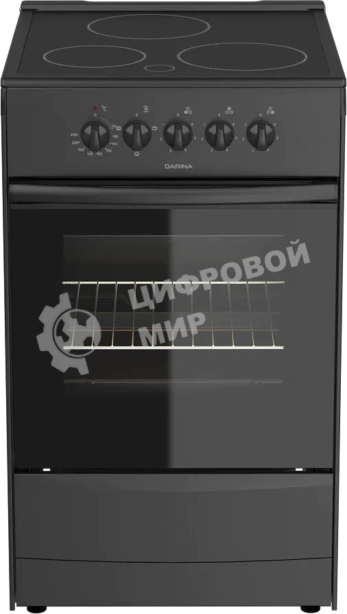 Плита электрическая Darina 1B EC 331 606 At антрацит/черный, конфорок 3 шт, духовка 50 л, 50 см x 85 см x 56 см
