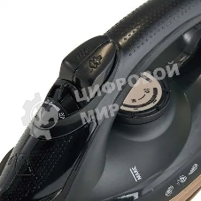 Утюг DELTA LUX DE-3007 черный/золотой, 2400 Вт, 30 г/мин, 150 г/мин, 220 мл