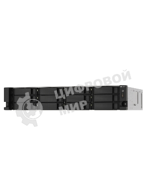 Сетевое хранилище без дисков SMB QNAP TS-1273AU-RP-8G NAS 12 HDD trays, 2x 2.5 GbE, rackmount, 2 PSU. 4-core AMD V1500B2,2 GHz, RAM 8 Gb (8 Gb UDIMM DDR4 (1 x 8 Gb) up to 32 Gb (2 x 16 Gb)). W/o rail kit RAIL-B02