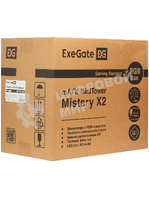 Компьютерный корпус Minitower ExeGate Mistery X2-NPX450