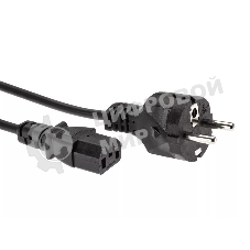 Кабель компьютер - розетка 3 м 220V (Европейский стандарт) VCOM/TELECOM