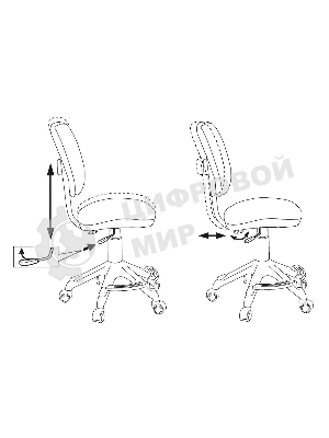 Кресло Бюрократ CH-W204/F оранжевый, ткань, 120 кг, подставка для ног