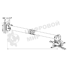 Кронштейн для проектора Cactus CS-VM-PR16L-BK черный макс.13.6кг настенный и потолочный поворот и наклон