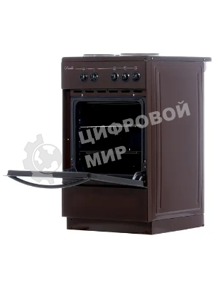 Плита электрическая Лысьва ЭП 301 М2С коричневый, конфорок 3 электрических, духовка 57 л, 50 см x 84 см x 60 см (без крышки)