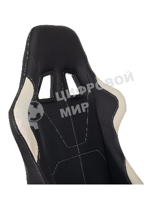 Кресло Бюрократ VIKING 5 AERO WHITE черный/белый, экокожа, 120 кг, механизм качания