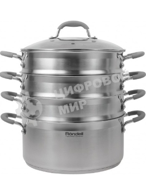 Пароварка Rondell RDS-1103 26 см. 3 перфорированных уровня (5,5 л - нижний ярус)