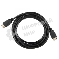 Кабель ACD-DHHM1-30B HDMI 1.4, Golden Plated,19m/19m, черный, 3м