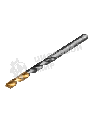 Сверло по металлу Denzel 4,8 мм, HSS-Tin, Golden Tip, 10 шт.