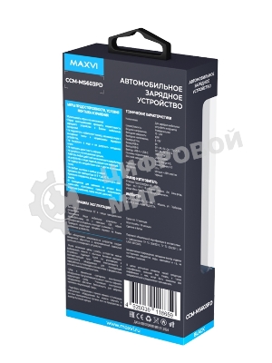Автомобильное зарядное устройство Maxvi CCM-MS603PD 43W 6A (USB + Type-C, QC3.0 PD3.0) черный