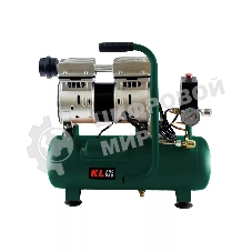 Профессиональный бесшумный воздушный компрессор KLPRO KLK8S (сеть, 0,7Квт, 8 бар, 131л/мин, емкость 8л)