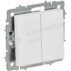 Выключатель 2-кл. прох. 10А ВС10-2-6-БрАБ а/б IEK. BRITE