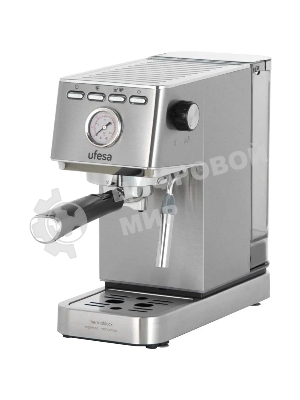 Кофеварка рожковая Ufesa CE8030 MILAZZO серебристый, исп. кофе - молотый, 1.4 л, 1350 Вт, 20 бар