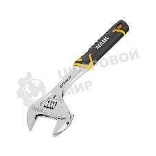 Ключ разводной Denzel 15743, 250 мм (раскрытие до 38 мм), CrV, с быстрым сбросом, кованый, TPR рукоятка