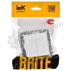 Выключатель 2-кл. прох. 10А ВС10-2-6-БрАБ а/б IEK. BRITE