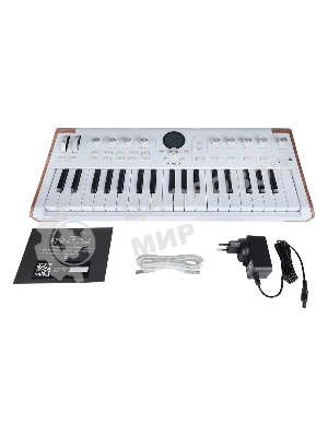 Сценическая клавиатура 230721 Arturia AstroLab 37 White Astrolab White 37 клавиш, полувзвешенная механика, 10 звуковых движков, вокодер, 10 кнопок пресетов, 4 макрорегулятора, MIDI-вход, USB-C и USB-A; аудио Bluetooth; WiFi, цвет белый