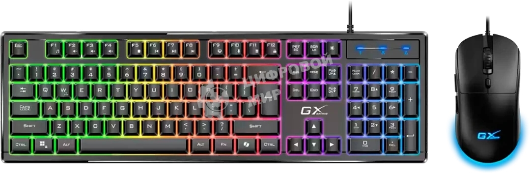 Комплект клавиатура+мышь Genius Scorpion KM-GX6 проводной, USB, 3200 DPI, черный