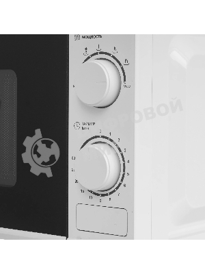 Микроволновая печь Hyundai HYM-M2097 белый, 20 л, 700 Вт, переключатели - поворотный механизм