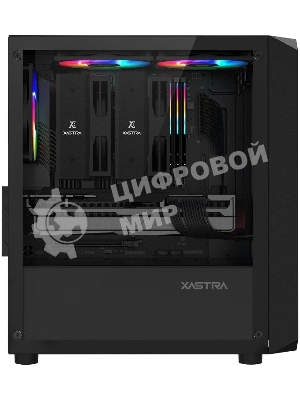 Компьютерный корпус XASTRA A303M 3FRGb Black mATX/Mesh/ tempered glass/2x140мм + 1x120мм FRGb fans/ A303M-2FC14F-1FC12F