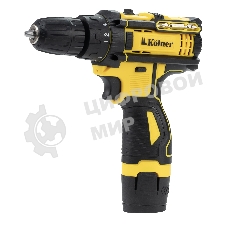 Дрель-шуруповерт Kolner KCD 12/2C, 12 В, 1,5 Ач, 29 Нм, щеточный