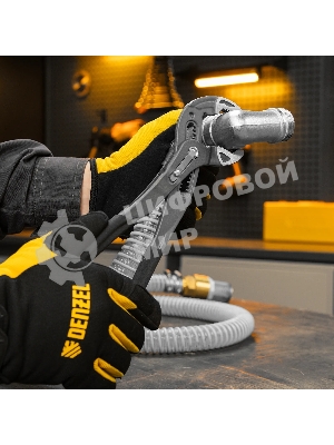 Клещи переставные Denzel кнопочный механизм, обливные рукоятки, 300 мм