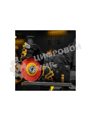 Щетка для УШМ Denzel 125 мм, плоская, нейлоновая щетина, посадка 22,2 мм