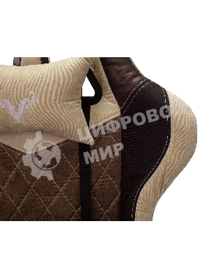 Кресло игровое Бюрократ VIKING 7 KNIGHT BR FABRIC коричневый текстиль/эко.кожа крестовина металл/пластик
