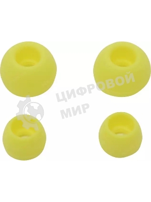 Проводные наушники Smartbuy Curve желтый/серый, внутриканальные, Jack 3.5 мм, покрытие soft-touch, сменные амбушюры