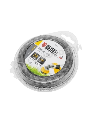 Леска для триммера Denzel двухкомпонентная эллипс 2,4мм х 15м, блистер EXTRA CORD