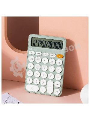 Калькулятор настольный Deli EM124GREEN зеленый 12-разр.