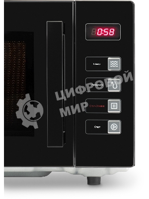 Микроволновая печь Hyundai HYM-D3008 черный, 23 л, 800 Вт, переключатели - кнопки