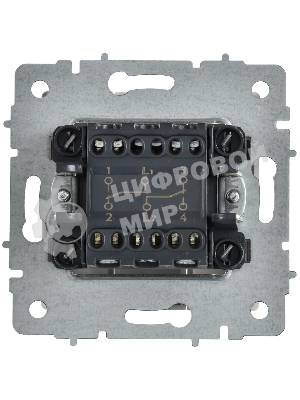 Выключатель 2-кл. прох. 10А ВС10-2-6-БрАБ а/б IEK. BRITE