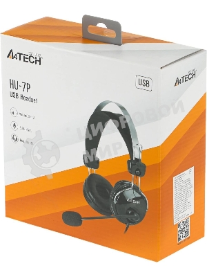 Гарнитура A4Tech HU-7P чёрный, проводная