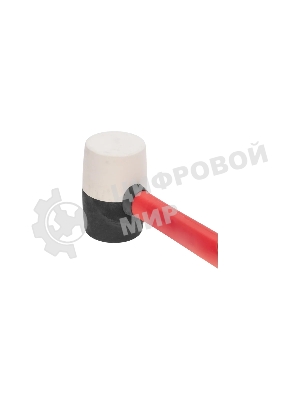 Киянка резиновая Kranz KR-12-8152 225 г, черно-белая резина, фибергласовая рукоятка