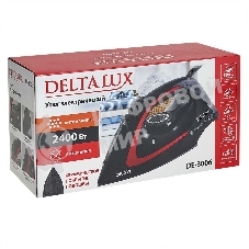 Утюг DELTA LUX DE-3006 черный/красный, 2400 Вт, 30 г/мин, 150 г/мин, 300 мл