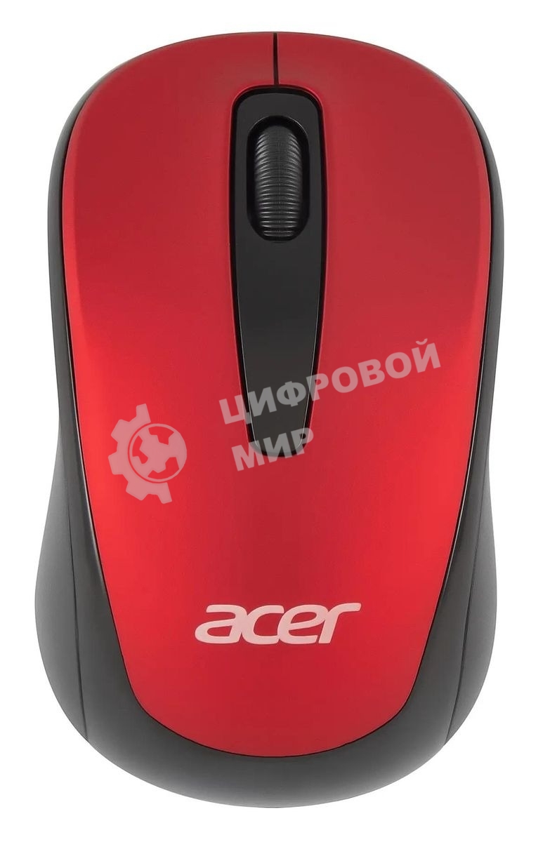 Мышь беспроводная Acer OMR136 красный, 1000 dpi, радиоканал, USB, кнопки - 3