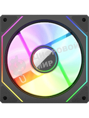 Вентилятор для корпуса Bloody CF-11 LCD ARGb 120х120x25 черный 4-pin 32дБ (упак.:1шт) (CF-11-ARGb120-BK) Ret