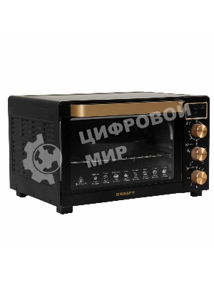 Мини-печь Kraft KF-MO 3506 KGLB (черный/золото) с дисплеем