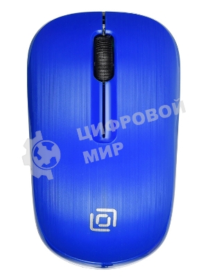 Мышь беспроводная Oklick 525MW голубой, 1000 dpi, радиоканал, USB, кнопки - 3