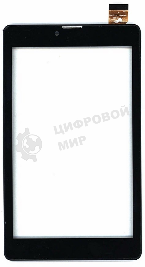 Сенсорное стекло (тачскрин) для Irbis TZ732, черное с рамкой