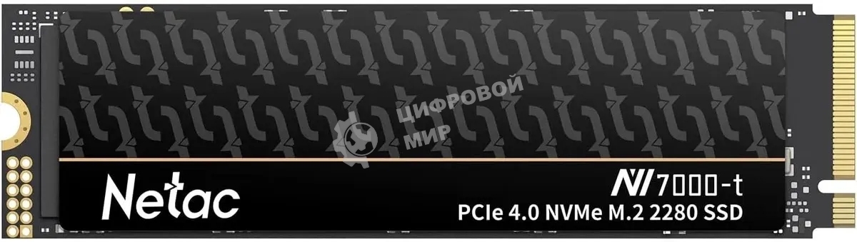 Накопитель SSD Netac NV7000-T, 4Tb, M.2 2280, PCIe 4.0 x4, NVMe, R/W 7300/6700, с радиатором