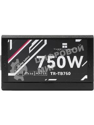 Блок питания Thermalright, 750W 80+ Bronze (ATX, 3.0, PCIe 5.0, Full modular, 1x24(20+4)pin, 2xCPU 8(4+4)pin, 4xPCIe*2 8(6+2)pin, 3xSATA3, 1x12+4pin (12VHPWR PCIe 5.0 12+4pin 600mm), 3xMOLEX4pin, Active, 120x120мм, 150x140x86mm, APFC, black)