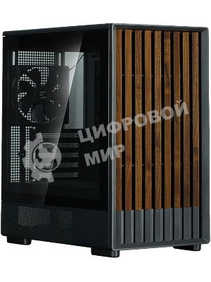 Компьютерный корпус Zalman P10 NAMU, MATX, черный, WINDOW, FRONT COVER WALNUT, 2x3.5