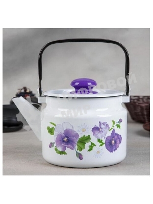 Чайник Лысьва 27104П2 Анютины глазки эмал. 2,0л