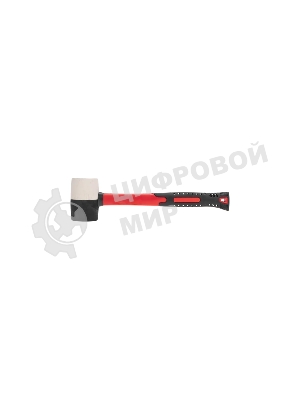 Киянка резиновая Kranz KR-12-8152 225 г, черно-белая резина, фибергласовая рукоятка