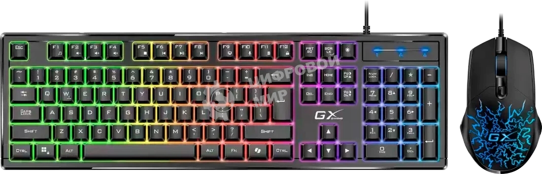 Комплект клавиатура+мышь Genius Scorpion KM-GX3 проводной, USB, 2400 DPI, черный