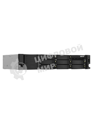 Сетевое хранилище SMB QNAP TS-873AeU-4G NAS 8x3.5/2.5 SATA/SSD trays, 2 x M2 PCIe, 2x 2.5 GbE, 2U rackmount, 1 PSU. AMD Ryzen V1500B 4-core/8-thread 2.2 GHz processor, 4 Gb DDR4 RAM (1*4 Gb) up to 64Gb (2*32 Gb). W/o rail kit RAIL-B02