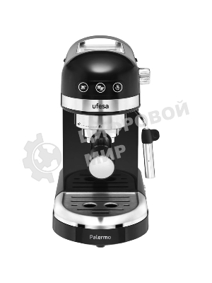 Кофеварка рожковая Ufesa PALERMO BLACK черный, исп. кофе - молотый, 1.5 л, 1350 Вт, 20 бар