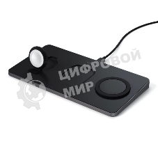 Беспроводное зарядное устройство Satechi ST-X3TWCPM Trio Wireless Charging Pad для телефона, часов и наушников серый космос